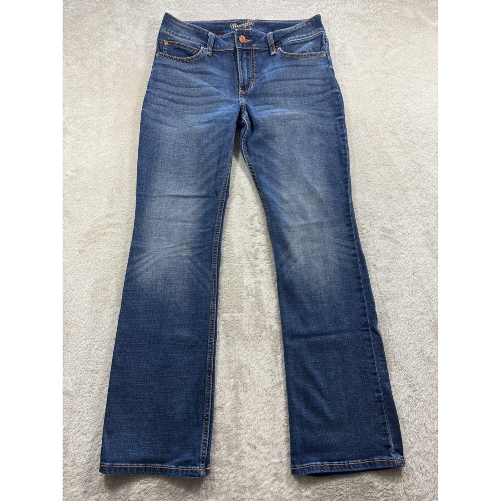 Wrangler Retro Mae Womens Boot Cut Stretch Blue Denim Jeans 9x32 Meas: 31x31